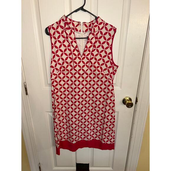 Jessica Howard Fuschia‎ Pink Dress Career Cocktail Party Geometric size 12 - Picture 3 of 5